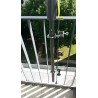 HOLLY duo masterholder, 360° rotatable umbrella holder made of bright galvanized steel