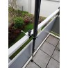 HOLLY duo masterholder, 360° rotatable umbrella holder made of bright galvanized steel