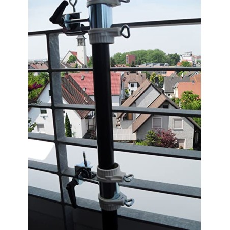 HOLLY-Duo-Masterholder, 360° drehbarer Sonnenschirmhalter aus glanzverzinktem Stahl