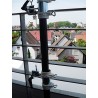 HOLLY duo masterholder, 360° rotatable parasol holder made of bright galvanized steel