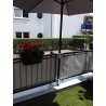 2 pieces HOLLY duo masterholder 360° parasol holder balcony bracket made of bright galvanized steel