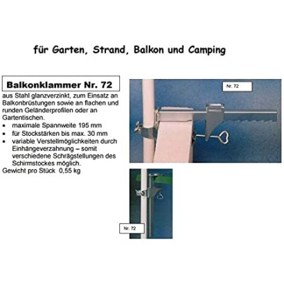 STABIELO-HOLLY rubberized parasol parapet holder