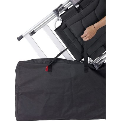 2 pieces of STABILO folding chair Thor, light grey, exclusive with transport bag