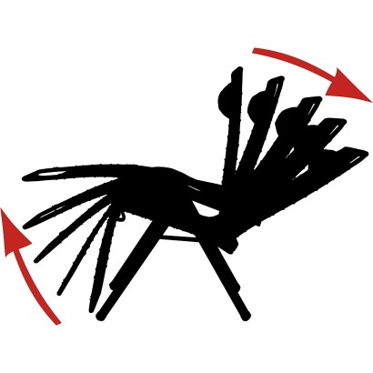 HOLLY CRESPO Relax armchair AP232 AD aluminium grey