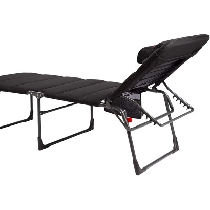 HOLLY CRESPO Sun lounger deck chair AP363 XL Air Deluxe, black