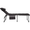 HOLLY CRESPO Sun lounger deck chair AP363 XL Air Deluxe, black