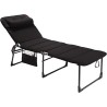 HOLLY CRESPO Sun lounger deck chair AP363 XL Air Deluxe, black