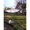 HOLLY STABIELO Fan umbrella white with umbrella base, sun protection UV 50 and floor spike