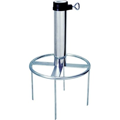 HOLLY STABIELO Fan umbrella white with umbrella base, sun protection UV 50 and floor spike