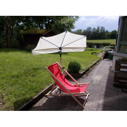 HOLLY STABIELO Beach chair fan umbrella white with...