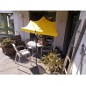 HOLLY STABIELO Fan umbrella yellow with umbrella pole and sun protection UV 50