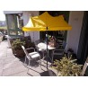 HOLLY STABIELO Fan umbrella yellow with umbrella pole and sun protection UV 50