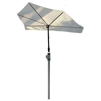 HOLLY STABIELO Fan umbrella natural with umbrella base and sun protection UV 50