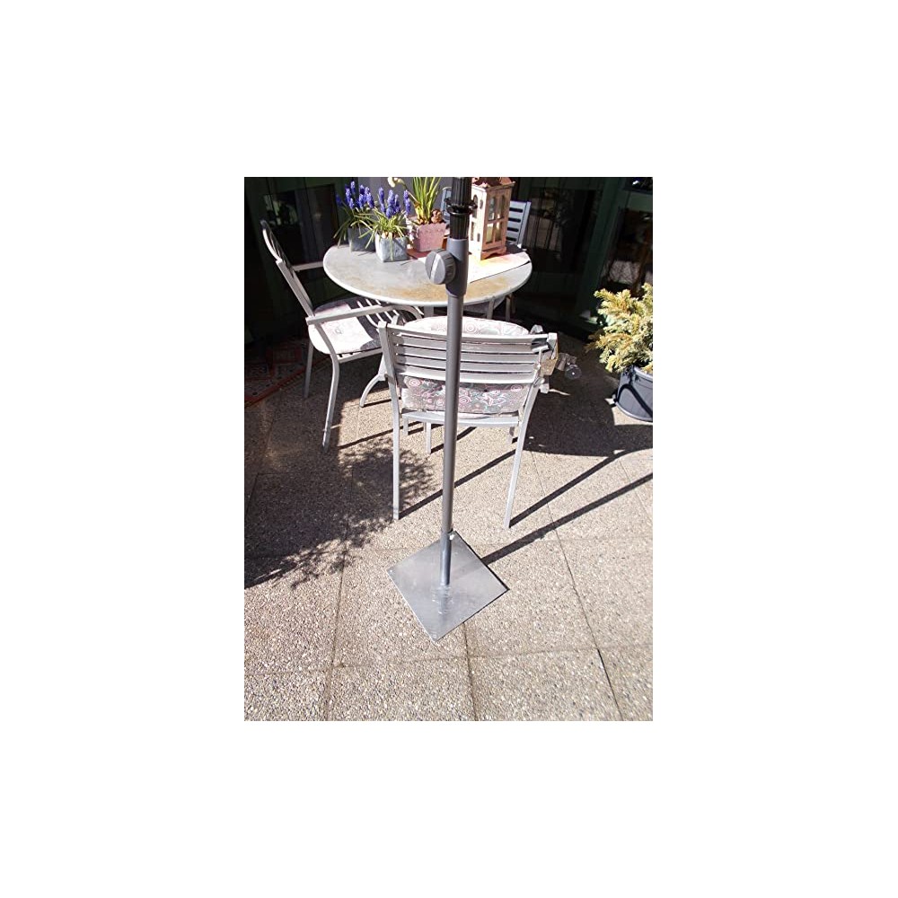 HOLLY STABIELO Fan umbrella yellow with umbrella pole and stand