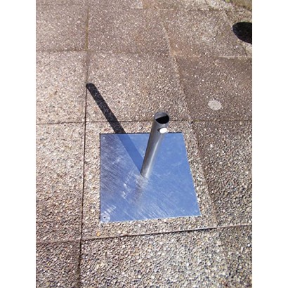 HOLLY STABIELO Fan umbrella yellow with umbrella pole and stand