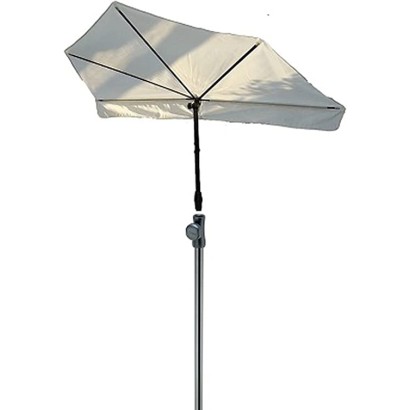 HOLLY STABIELO Fan umbrella white with umbrella pole...