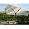 HOLLY STABIELO Fan umbrella natural with parapet bracket and sun protection UV 50