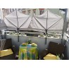 HOLLY STABIELO Fan umbrella white with parapet bracket and sun protection UV 50