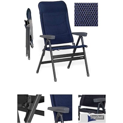 HOLLY STABIELO XXL camping chair, dark blue, super wide, with XXL cup holder