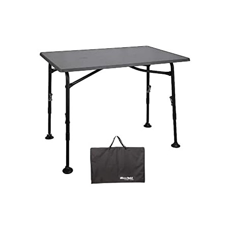 HOLLY STABIELO Camping table WF black, 100 x 68 cm, height adjustable, with bag
