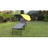 HOLLY-STABIELO Exclusive grey lounger set with lounger, yellow fan umbrella and Duo-GVC universal holder