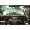 Exclusive HOLLYMAT B fan umbrella yellow with balcony bracket for parapets up to 195mm
