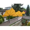 Exclusive HOLLYMAT B fan umbrella yellow with balcony bracket for parapets up to 195mm